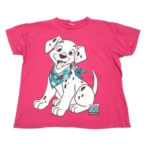 Vintage 90s Disney 101 Dalmatians Movie Promo Single Stitch T-Shirt L Adult Pink